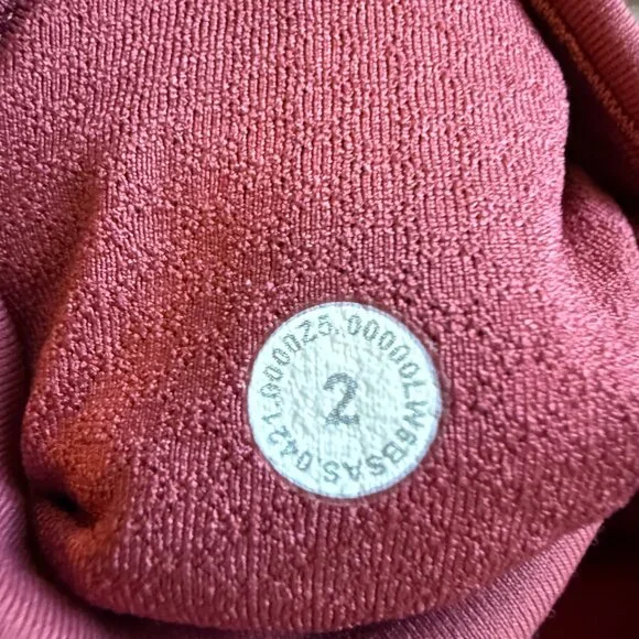 Lululemon All the Right Places HR Crop 23" Mulberry Wine Size 2 - Picture 10 of 11